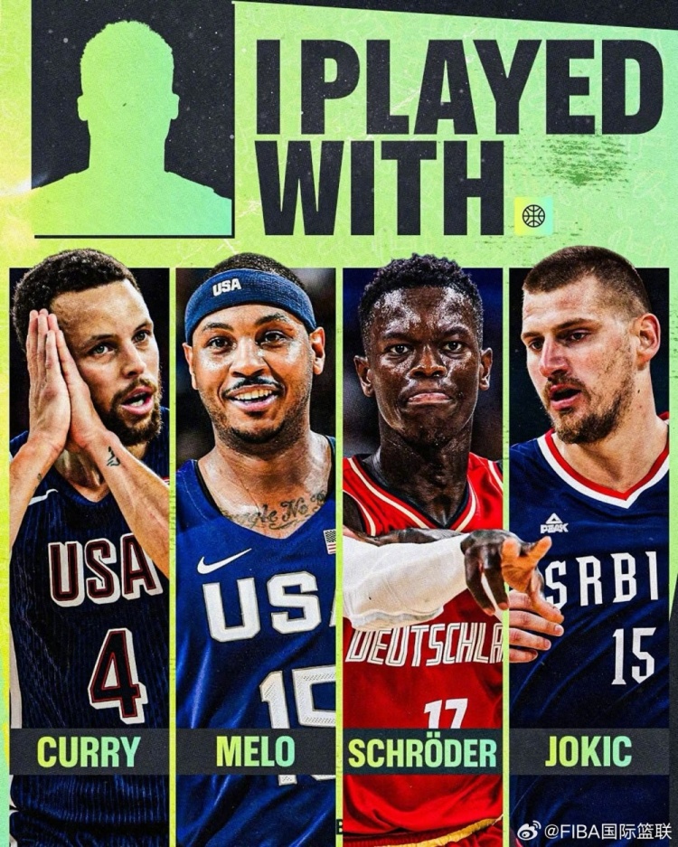 FIBA趣味互动：谁和库里&安东尼&施罗德&约基奇都做过队友